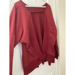 Backless Rusty Red Sweater size XL